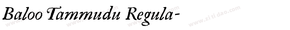 Baloo Tammudu Regula字体转换